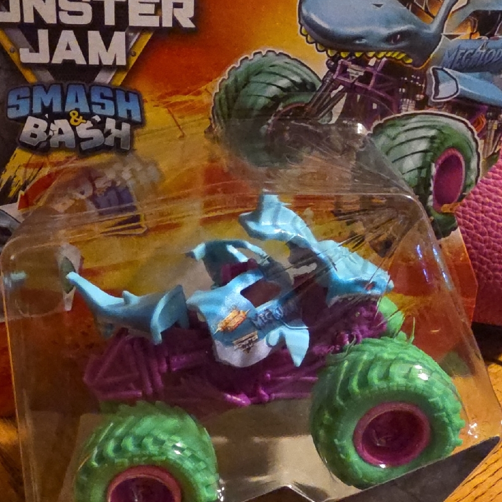 Monster Jam Shark Truck Toy - Blue & Green